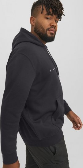 Jack & Jones STAR Hoodie Black - Tröjor & hoodies - Stora hoodies & tröjor - 2XL-14XL