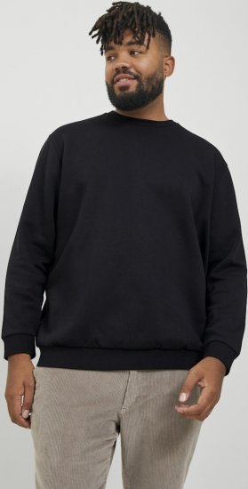 Jack & Jones BRADLEY Sweatshirt Black - Tröjor & hoodies - Stora hoodies & tröjor - 2XL-14XL