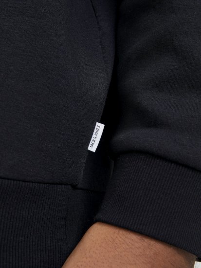 Jack & Jones BRADLEY Sweatshirt Black - Tröjor & hoodies - Stora hoodies & tröjor - 2XL-14XL