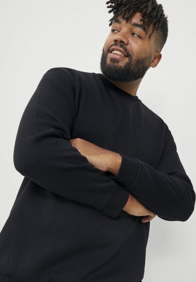 Jack & Jones BRADLEY Sweatshirt Black - Tröjor & hoodies - Stora hoodies & tröjor - 2XL-14XL