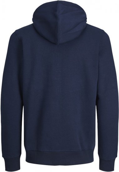 Jack & Jones BRADLEY Zip Hoodie Navy Blazer - Tröjor & hoodies - Stora hoodies & tröjor - 2XL-14XL