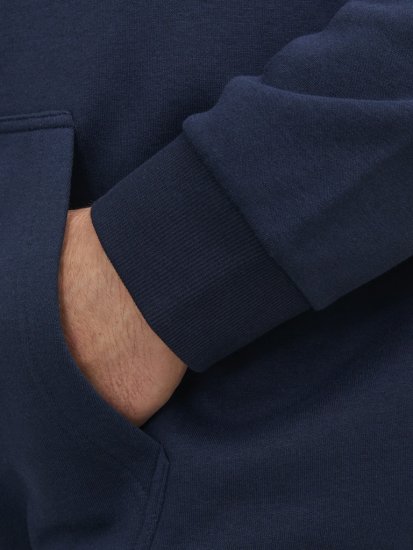 Jack & Jones BRADLEY Zip Hoodie Navy Blazer - Tröjor & hoodies - Stora hoodies & tröjor - 2XL-14XL