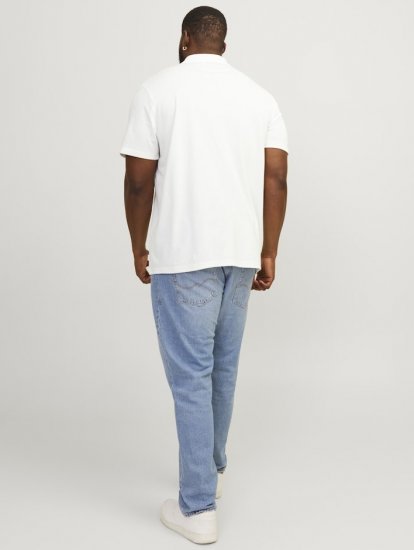 Jack & Jones Rodney Short Sleeve Polo White - Pikétröjor - Stora pikétröjor - 2XL-8XL