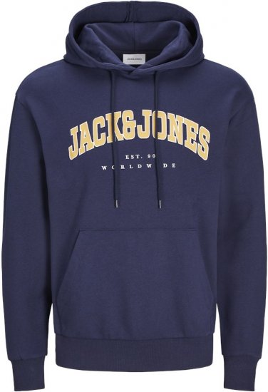 Jack & Jones CALEB Hoodie Navy Blazer - Tröjor & hoodies - Stora hoodies & tröjor - 2XL-14XL