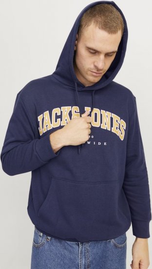 Jack & Jones CALEB Hoodie Navy Blazer - Tröjor & hoodies - Stora hoodies & tröjor - 2XL-14XL