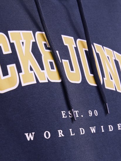 Jack & Jones CALEB Hoodie Navy Blazer - Tröjor & hoodies - Stora hoodies & tröjor - 2XL-14XL