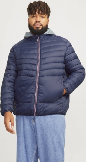 Jack & Jones SPRINT True Red Stitches Quilted Collar Jacket Navy Blazer - Jackor - Stora jackor - 2XL-12XL