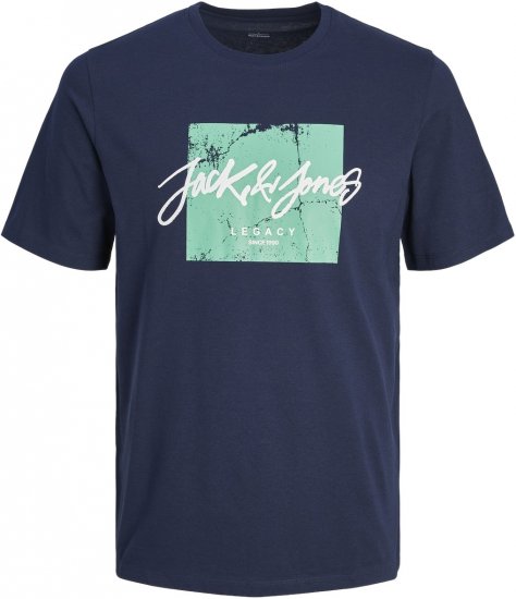 Jack & Jones TILEY -Shirt Navy Blazer - T-shirts - Stora T-shirts - 2XL-14XL