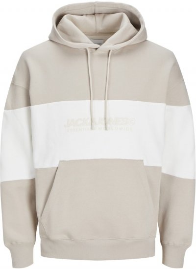 Jack & Jones LEGACY 2 Color Hoodie Beige - Tröjor & hoodies - Stora hoodies & tröjor - 2XL-14XL