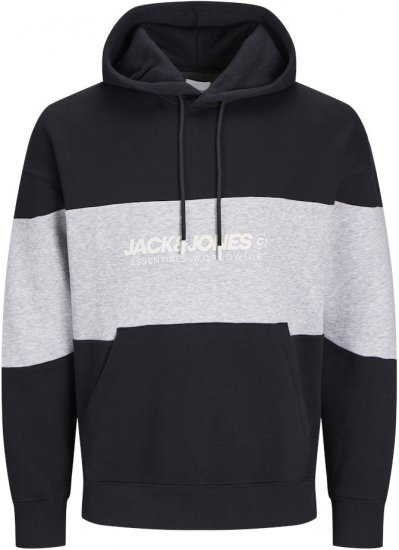 Jack & Jones LEGACY 2 Color Hoodie Black - Tröjor & hoodies - Stora hoodies & tröjor - 2XL-14XL