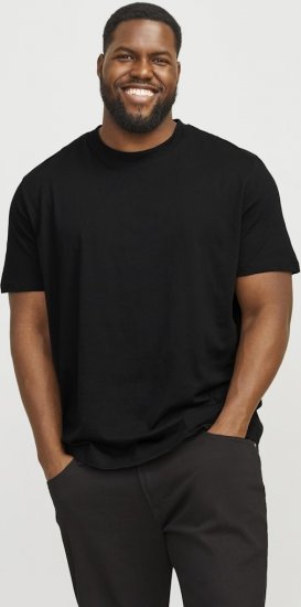 Jack & Jones BRADLEY T-Shirt Black - T-shirts - Stora T-shirts - 2XL-14XL