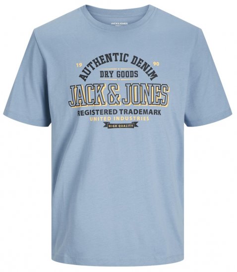 Jack & Jones JJELOGO O-Neck T-Shirt Mountain Spring - T-shirts - Stora T-shirts - 2XL-14XL