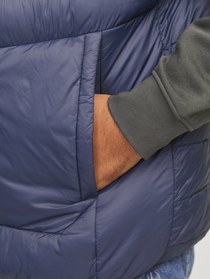 Jack & Jones SPRINT True Red Stitches BODYWARMER Navy Blazer - Jackor - Stora jackor - 2XL-12XL
