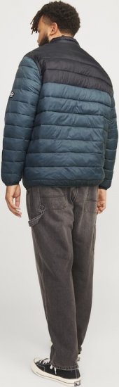 Jack & Jones SPRINT Black Blocking Quilted Collar Jacket Teal - Jackor - Stora jackor - 2XL-12XL