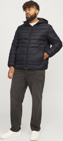 Jack & Jones SPRINT Quilted Hooded Jacket Black - Jackor - Stora jackor - 2XL-12XL