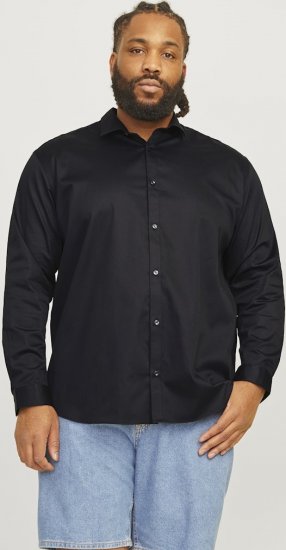Jack & Jones ARMA LS Shirt Black - Skjortor - Stora skjortor - 2XL-8XL