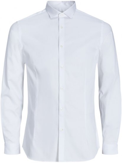 Jack & Jones ARMA LS Shirt White - Skjortor - Stora skjortor - 2XL-8XL