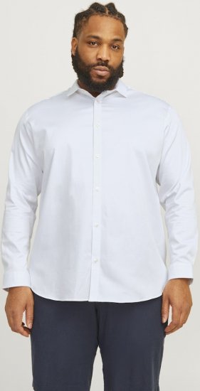 Jack & Jones ARMA LS Shirt White - Skjortor - Stora skjortor - 2XL-8XL