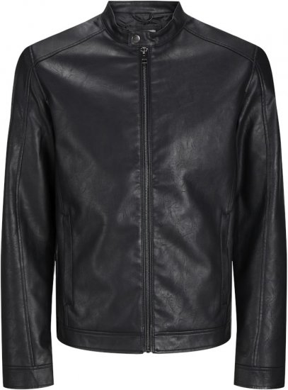 Jack & Jones DYLAN Clean PU Jacket Black - Jackor - Stora jackor - 2XL-12XL