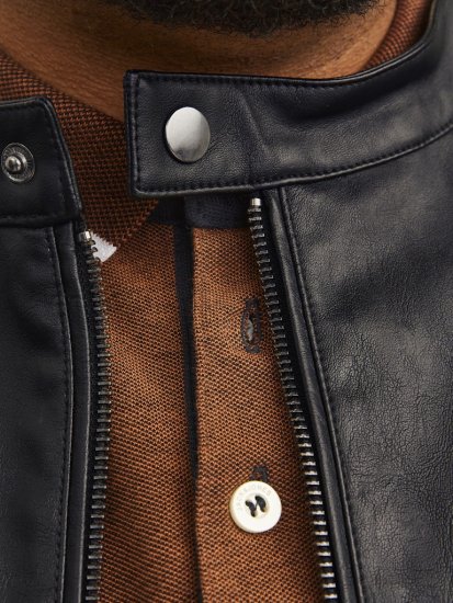 Jack & Jones DYLAN Clean PU Jacket Black - Jackor - Stora jackor - 2XL-12XL