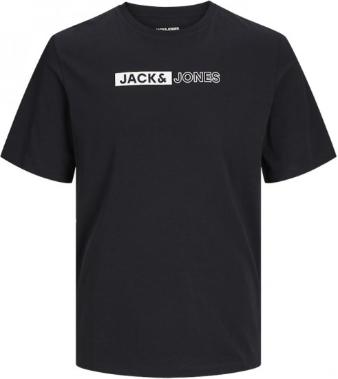 Jack & Jones CORP Logo Play 5 T-Shirt Black - T-shirts - Stora T-shirts - 2XL-14XL