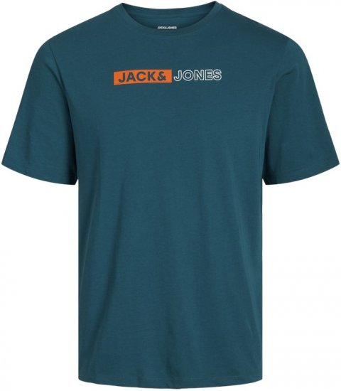 Jack & Jones CORP Logo Play 5 T-Shirt Deep Teal - T-shirts - Stora T-shirts - 2XL-14XL