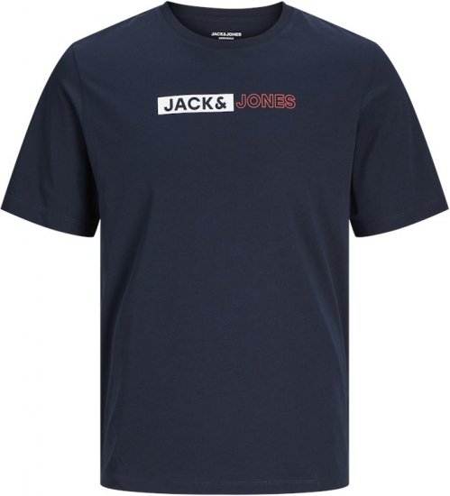 Jack & Jones CORP Logo Play 5 T-Shirt Navy Blazer - T-shirts - Stora T-shirts - 2XL-14XL
