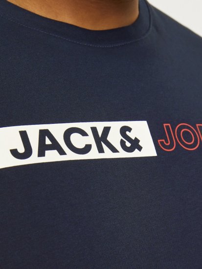 Jack & Jones CORP Logo Play 5 T-Shirt Navy Blazer - T-shirts - Stora T-shirts - 2XL-14XL