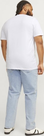 Jack & Jones CORP Logo Play 5 T-Shirt White - T-shirts - Stora T-shirts - 2XL-14XL
