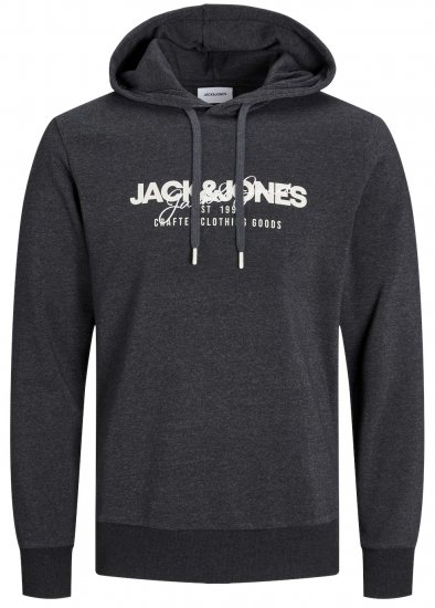 Jack & Jones JJALVIS Hoodie Black - Tröjor & hoodies - Stora hoodies & tröjor - 2XL-14XL