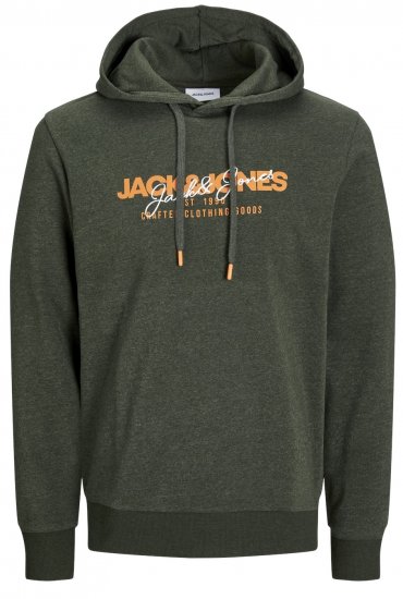 Jack & Jones JJALVIS Hoodie Kombu Green - Tröjor & hoodies - Stora hoodies & tröjor - 2XL-14XL