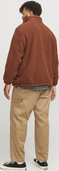 Jack & Jones ESTERBRO High Collar Teddy Jacket Brandy Brown - Jackor - Stora jackor - 2XL-12XL