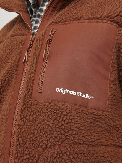 Jack & Jones ESTERBRO High Collar Teddy Jacket Brandy Brown - Jackor - Stora jackor - 2XL-12XL
