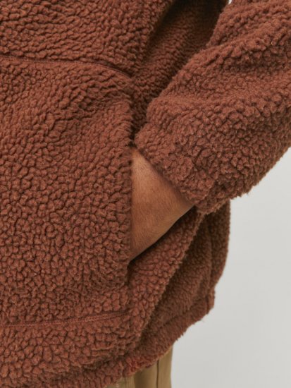 Jack & Jones ESTERBRO High Collar Teddy Jacket Brandy Brown - Jackor - Stora jackor - 2XL-12XL