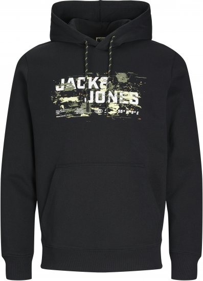 Jack & Jones JCOOUTDOOR Hoodie Black - Tröjor & hoodies - Stora hoodies & tröjor - 2XL-14XL