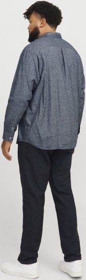 Jack & Jones NORRIS Flannel Long Sleeve Shirt Navy Blazer - Skjortor - Stora skjortor - 2XL-8XL