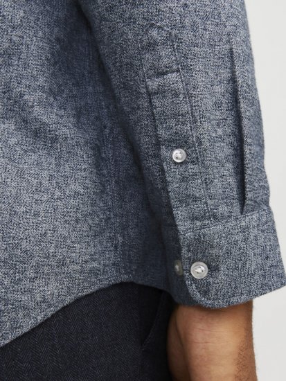 Jack & Jones NORRIS Flannel Long Sleeve Shirt Navy Blazer - Skjortor - Stora skjortor - 2XL-8XL