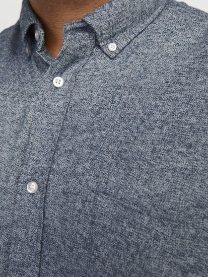 Jack & Jones NORRIS Flannel Long Sleeve Shirt Navy Blazer - Skjortor - Stora skjortor - 2XL-8XL