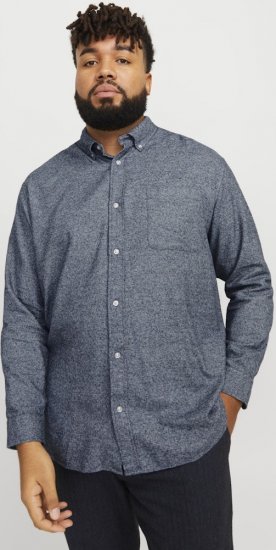 Jack & Jones NORRIS Flannel Long Sleeve Shirt Navy Blazer - Skjortor - Stora skjortor - 2XL-8XL