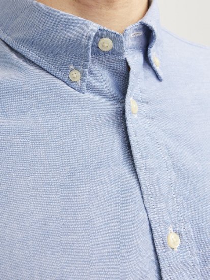 Jack & Jones Brook Oxford Long Sleeve Shirt Cashmere Blue - Skjortor - Stora skjortor - 2XL-8XL