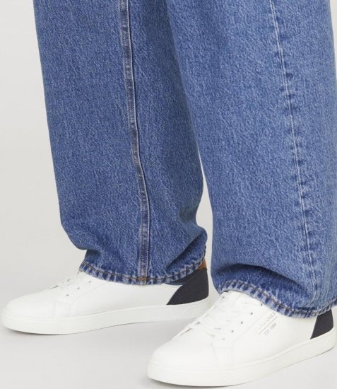 Jack & Jones Jordan Sneakers Bright White/NAVY BLAZER - Herrskor 40-52 - 