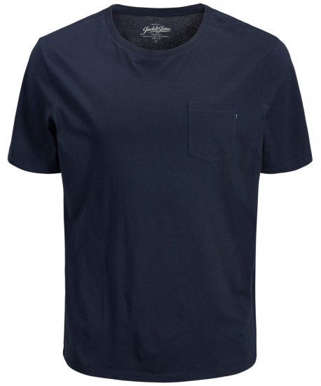 Jack & Jones JJEPOCKET Tee Navy - T-shirts - Stora T-shirts - 2XL-14XL
