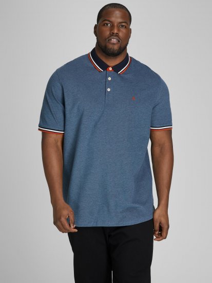 Jack & Jones Paulos Polo Denim Blue - Pikétröjor - Stora pikétröjor - 2XL-8XL