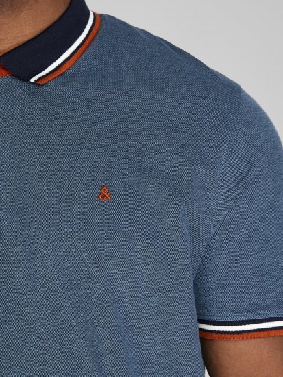 Jack & Jones Paulos Polo Denim Blue - Pikétröjor - Stora pikétröjor - 2XL-8XL