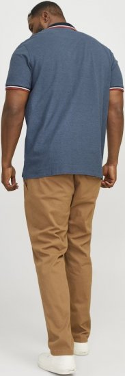 Jack & Jones PAULOS Short Sleeve Polo Denim Blue/PS - Pikétröjor - Stora pikétröjor - 2XL-8XL