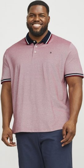 Jack & Jones PAULOS Short Sleeve Polo Rio Red/PS - Pikétröjor - Stora pikétröjor - 2XL-8XL