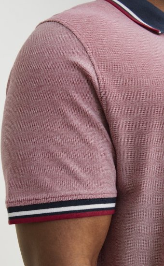 Jack & Jones PAULOS Short Sleeve Polo Rio Red/PS - Pikétröjor - Stora pikétröjor - 2XL-8XL