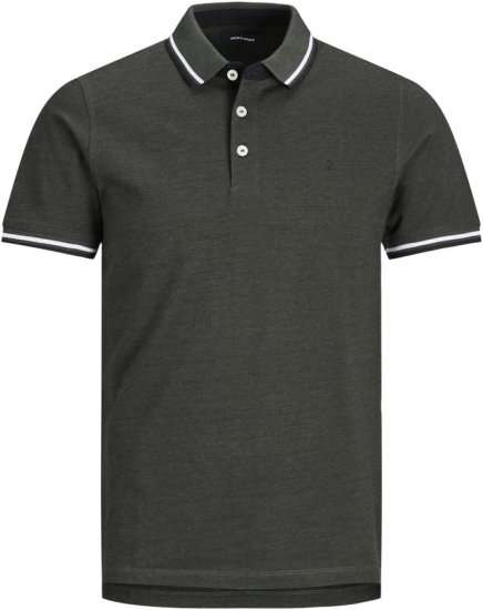 Jack & Jones PAULOS Short Sleeve Polo Green/PLAY 1 - Pikétröjor - Stora pikétröjor - 2XL-8XL
