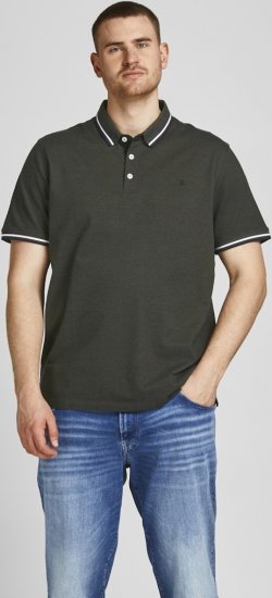 Jack & Jones PAULOS Short Sleeve Polo Green/PLAY 1 - Pikétröjor - Stora pikétröjor - 2XL-8XL