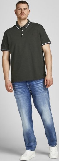 Jack & Jones PAULOS Short Sleeve Polo Green/PLAY 1 - Pikétröjor - Stora pikétröjor - 2XL-8XL